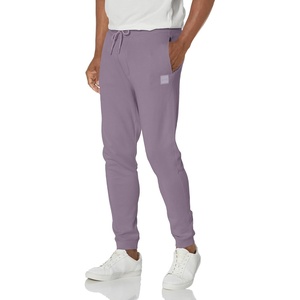 BOSS Men’s Patch Logo French Terry Cotton Joggers(Purple Sage)