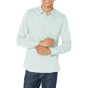 BOSS Men’s Patterned Soft Cotton Button Down Shirt(High Rise Grey)
