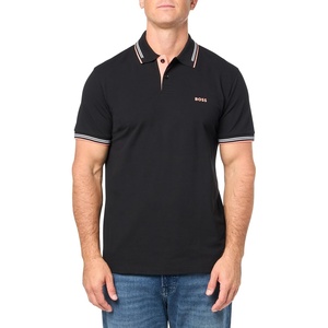 BOSS Men’s Paul Modern Essential Polo(Black Pepper)