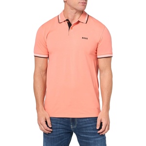 BOSS Men’s Paul Modern Essential Polo(Fusion Coral)