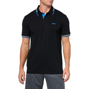 BOSS Men’s Paul Modern Essential Polo(Matte Black)