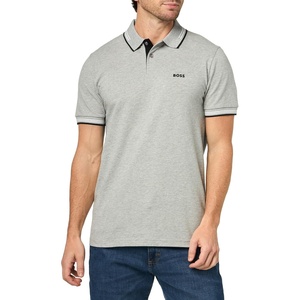 BOSS Men’s Paul Modern Essential Polo(Puritan Grey)