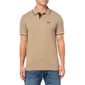 BOSS Men’s Paul Modern Essential Polo(Teak Beige)