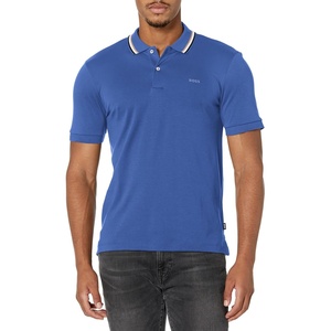 BOSS Men’s Penrose Stripe Collar Polo Shirt(Rausing Violet)