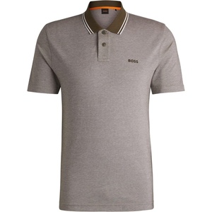 BOSS Men’s PeoxfordNew Relaxed Fit Oxford Cotton Pique Polo Shirt(Open Green368)