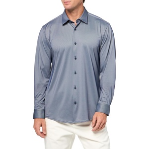 BOSS Men’s Performance Stretch Button Down Shirt(Premium Navy)