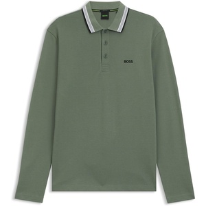 BOSS Men’s Plisy Polo Shirt(Open Green 359)