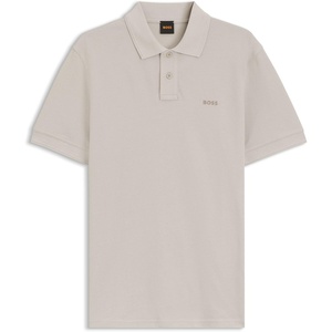 BOSS Men’s Prime Polo Shirt, Open Grey, XL
