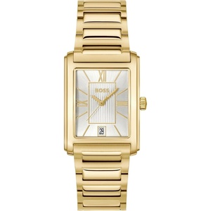 BOSS Men’s Principle Dress Watch, Stainless Steel Bracelet 3B Modern, Stylish Timepiece – Gift for Him 28mm(Gold Plated)