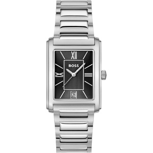 BOSS Men’s Principle Dress Watch, Stainless Steel Bracelet 3B Modern, Stylish Timepiece – Gift for Him 28mm(Silver)