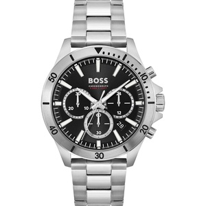 BOSS Men’s Quartz Chronograph Watch, Multi Dial, Innovative and Water Resistant up to 50 Meters 5ATM, Gift for Him(Troper Silver)