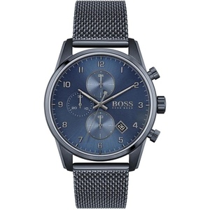 BOSS Men’s Quartz Watch – Grey Dial with Stainless Steel Strap – Sleek and Modern Everyday Timepiece(Skymaster Silver)
