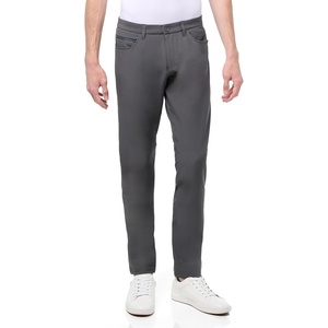 BOSS Men’s Reflective Fabric Slim Fit Tapered Leg Trousers(Asphalt Grey)