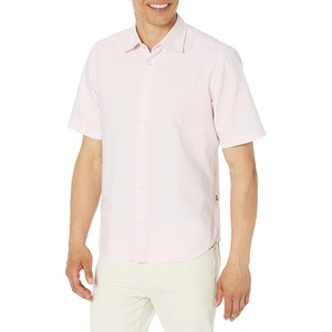 BOSS Men’s Regular Fit Cotton Oxford Short-Sleeve Shirt(Fairy Tale Pink)