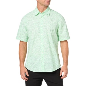 BOSS Men’s Regular Fit Cotton Oxford Short-Sleeve Shirt(White Cream)