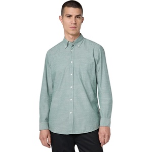 BOSS Men’s Rickert Long Sleeve Oxford Shirt(Cucumber Green)