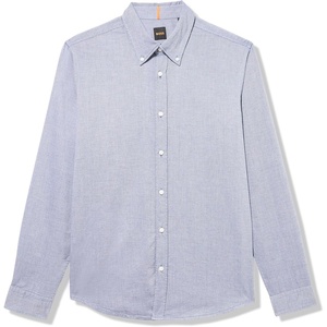 BOSS Men’s Rickert Long Sleeve Oxford Shirt(French Blue)