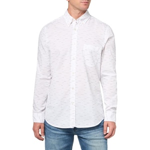 BOSS Men’s Rickert Long Sleeve Oxford Shirt(White Oak)