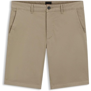BOSS Men’s Slim Fit Cotton Twill Shorts(Light/Pastel Brown 239)