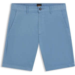 BOSS Men’s Slim Fit Cotton Twill Shorts(Open Blue462)