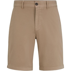 BOSS Men’s Slim Fit Cotton Twill Shorts(Open Brown246)