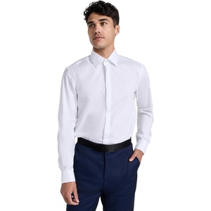 BOSS Men’s Slim Fit Easy Iron Stretch Cotton Dress Shirt(White)