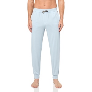 BOSS Men’s Soft Cotton Cuffed Lounge Pants(Niagara Mist)
