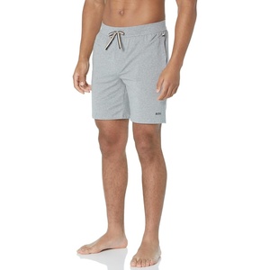 BOSS Men’s Soft Cotton Lounge Shorts(Light Grey Melange)