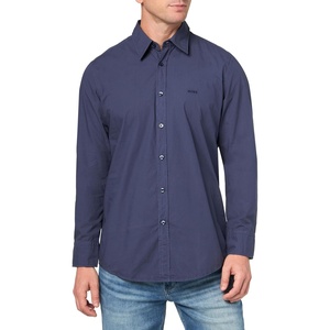 BOSS Men’s Soft Flannel Button Down Shirt(Blue Dawn)