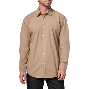 BOSS Men’s Soft Flannel Button Down Shirt(Camel Dessert)
