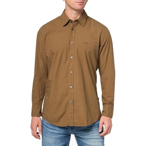BOSS Men’s Soft Flannel Button Down Shirt(Pewter Green)