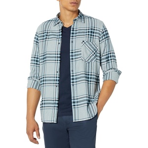 BOSS Men’s Soft Flannel Button Down Shirt(Teal Green / Forever Blue)
