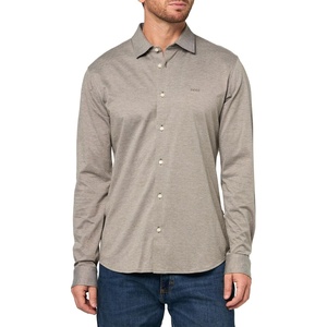 BOSS Men’s Soft Touch Jersey Button Down Shirt(Kalamata Green)