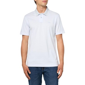 BOSS Men’s Square Patch Logo Oxford Polo Shirt(Shark Tooth)