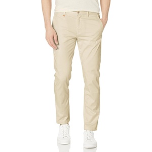 BOSS Men’s Tapered Fit Cotton Blend Trousers(Creamy Oat)