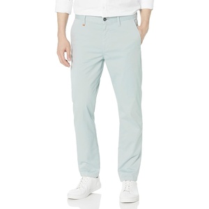BOSS Men’s Tapered Fit Cotton Blend Trousers(High Rise Grey)