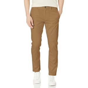 BOSS Men’s Tapered Fit Cotton Blend Trousers(Teak Wood Brown)