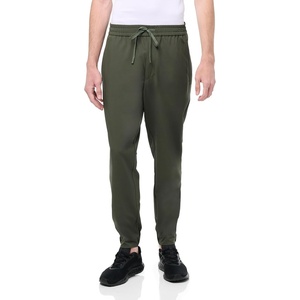 BOSS Men’s Tapered Fit Cuffed Trousers in Technical Sport Fabric(Yoga Green)