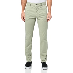 BOSS Mens Techno Twill Slim Fit Chino Trousers(Moss Green)
