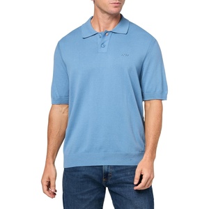 BOSS Men’s Tonal Logo Knit Sweater(Pacific Blue)