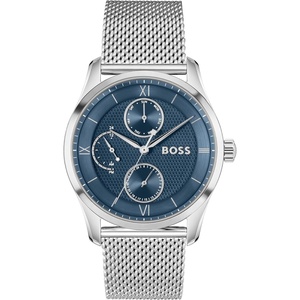 BOSS Principle Master Men’s 41mm Quartz Watch(Silver Mesh)