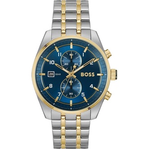 BOSS Skytraveller Men’s 44mm Chronograph Quartz Watch(TwoTone Blue)