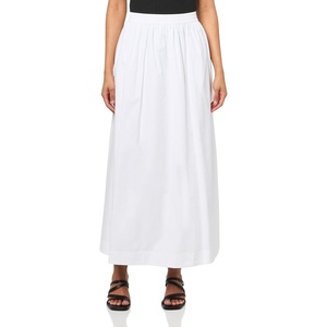 BOSS Women’s Cotton Poplin Maxi Skirt(White Powder)