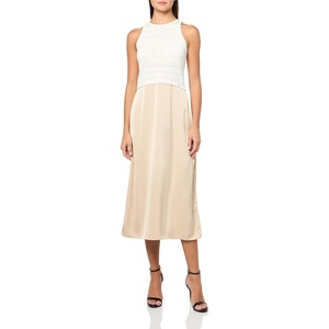 BOSS Women’s Hybrid Knit Dress(Soft Cream)