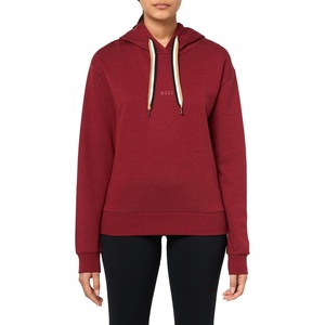 BOSS Women’s Interlock Cotton Jersey Hoodie(Crimson Red)