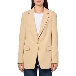 BOSS Women’s Jabla Essential One Button Fitted Blazer(Light Beige)