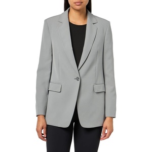 BOSS Women’s Jabla Fitted One Button Blazer(Blue Topaz)