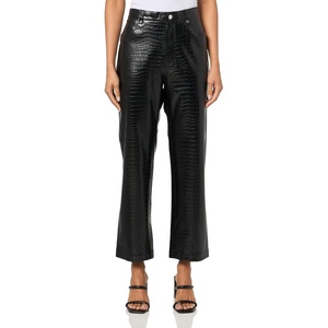 BOSS Women’s Jaby Textured Friendly Leather Pants(Black Oil)