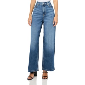 BOSS Women’s Marlene Wide Leg High Rise Jean(Sapphire Blue)