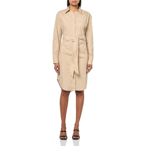 BOSS Women’s Poplin Cotton Shirt Dress(Soft Sand)